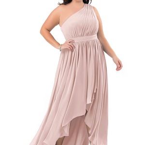 Azazie Mathilda Gown in Blushing Pink